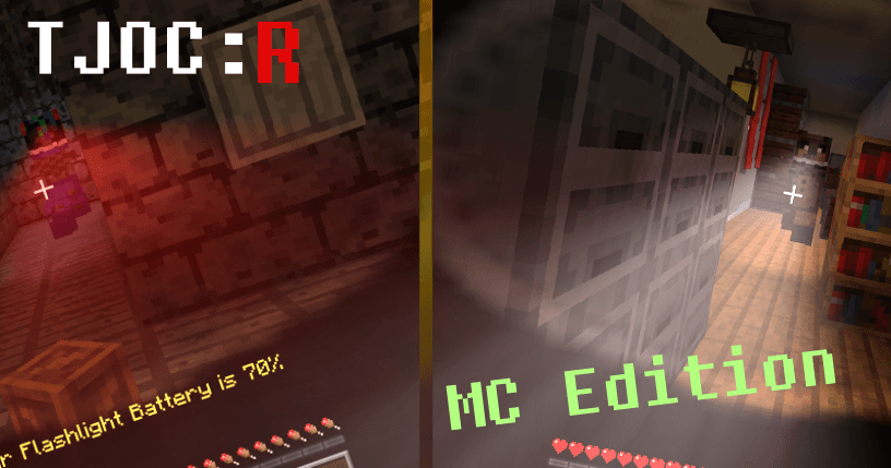 The logo for TJOC:R MC Edition, a Minecraft map for Minecraft 1.16.1 by Fed Productions on MCCreations