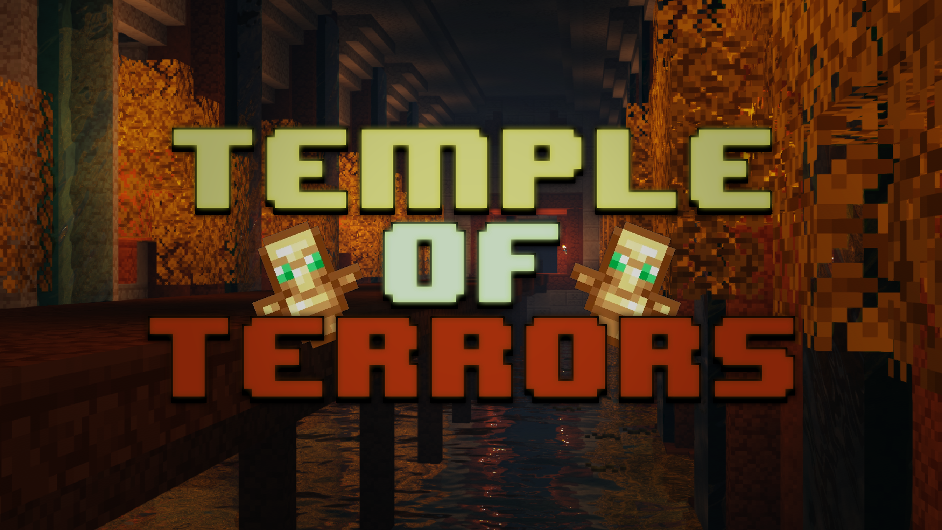 The logo for Temple of Terrors, a Minecraft Map for 1.20.1 by FingerMaps