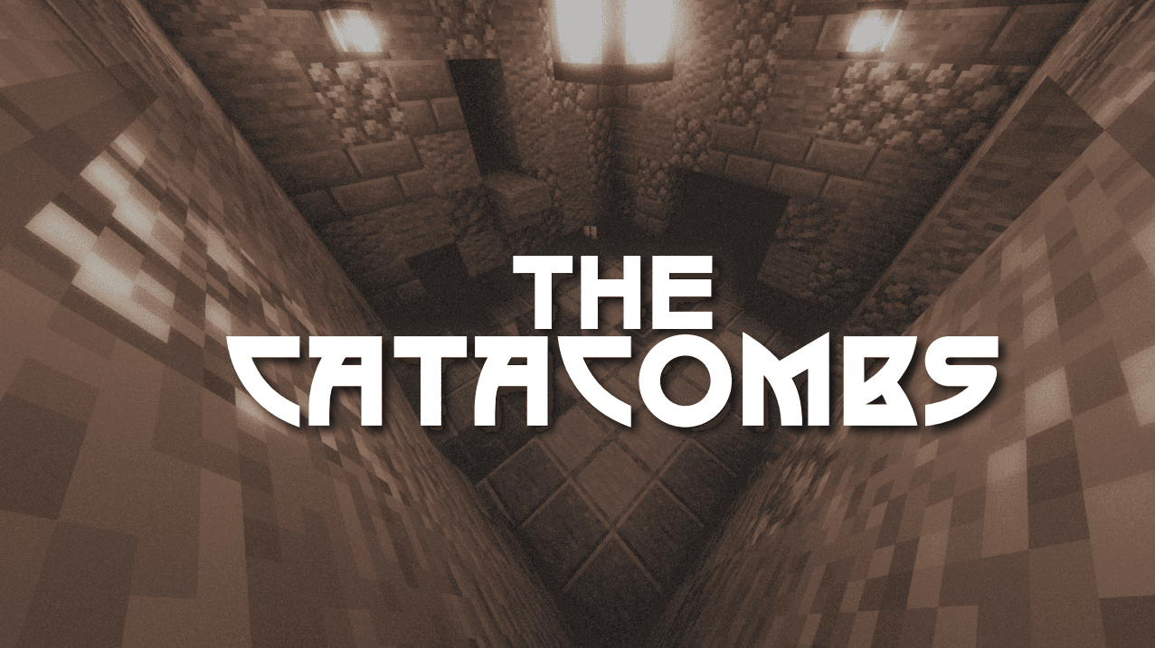 The logo for The Catacombs, a Minecraft map for Minecraft 1.18 by FeatureFire on MCCreations