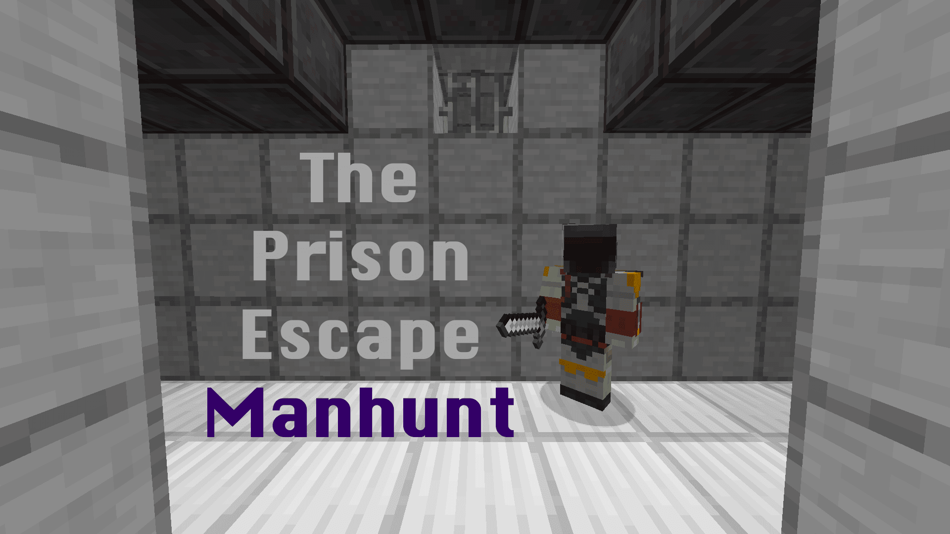 The logo for The Prison Escape Manhunt, a Minecraft map for Minecraft 1.16.5 by Trevor on MCCreations