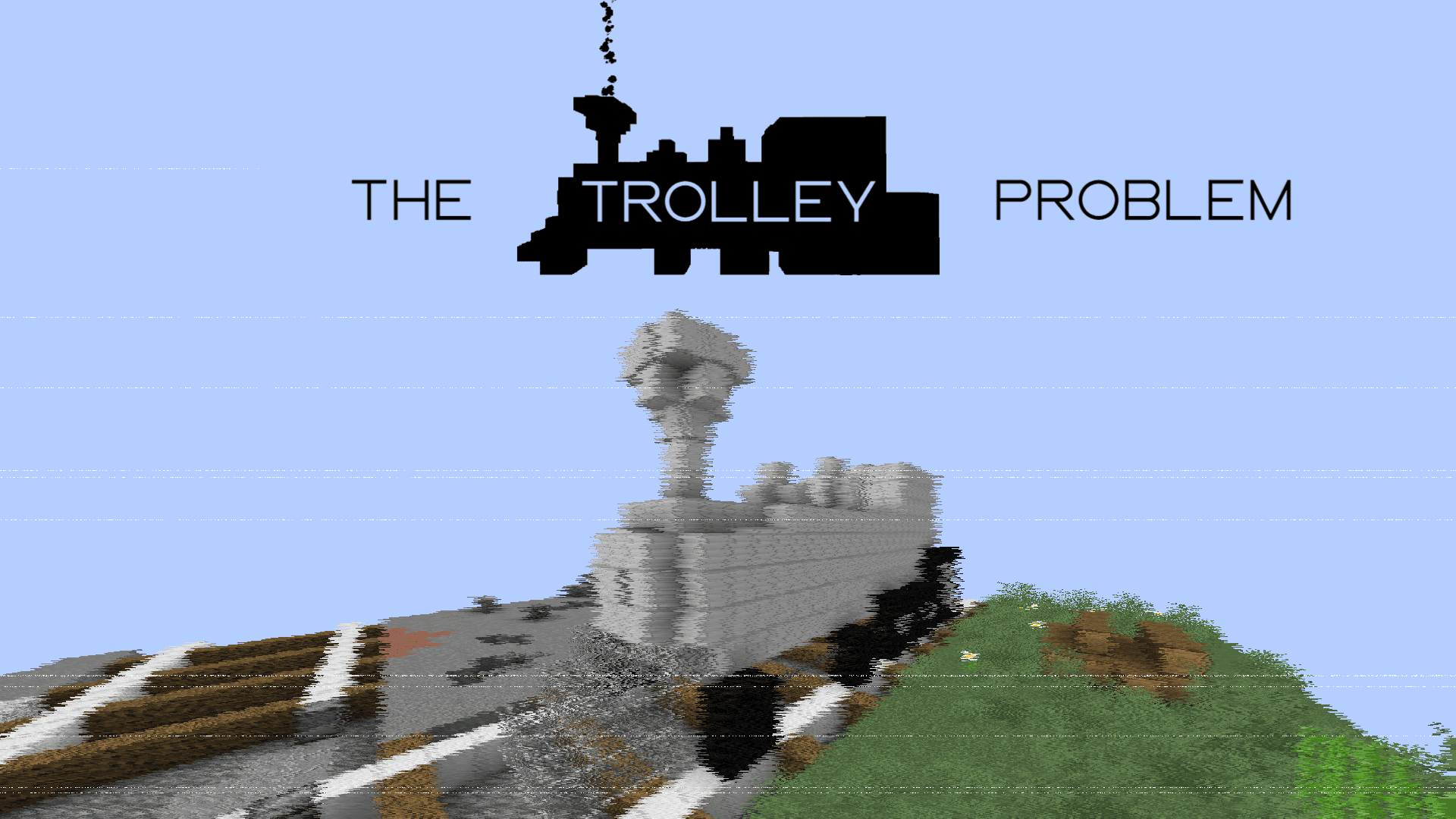 The logo for The Trolley Problem, a Minecraft map for Minecraft 1.17.1 by Henzoid on MCCreations