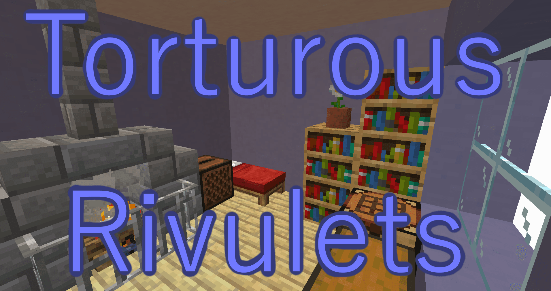 The logo for Torturous Rivulets, a Minecraft map for Minecraft 1.16.5 by DeuxiemeCarlin on MCCreations