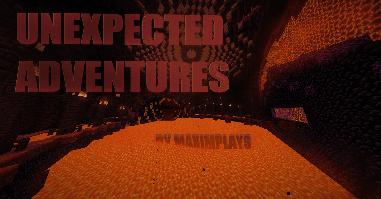 The logo for Unexpected Adventures, a Minecraft map for Minecraft 1.16 by Maximplays on MCCreations