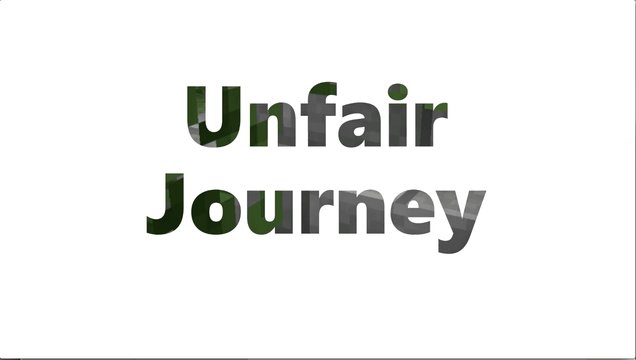 The logo for Unfair Journey, a Minecraft map for Minecraft 1.15 by PrimePenguins on MCCreations