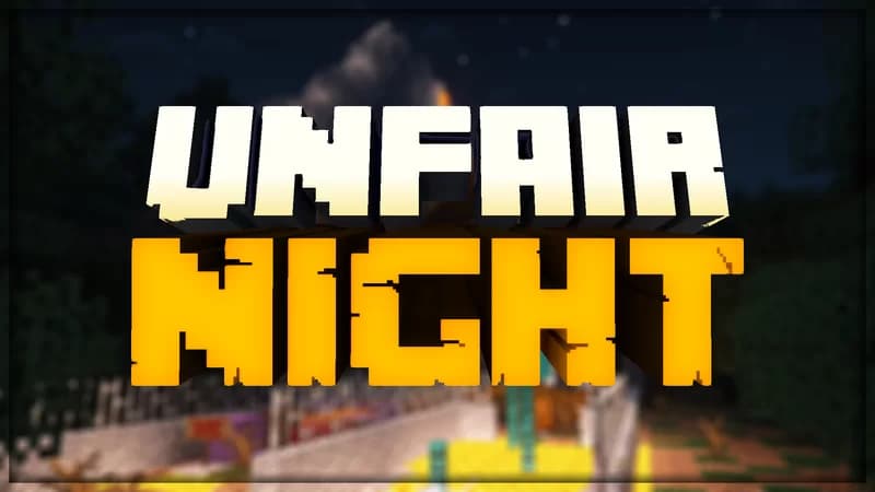 The logo for Unfair Night, a Minecraft map for Minecraft 1.19.2 by TheHappywheels1 on MCCreations