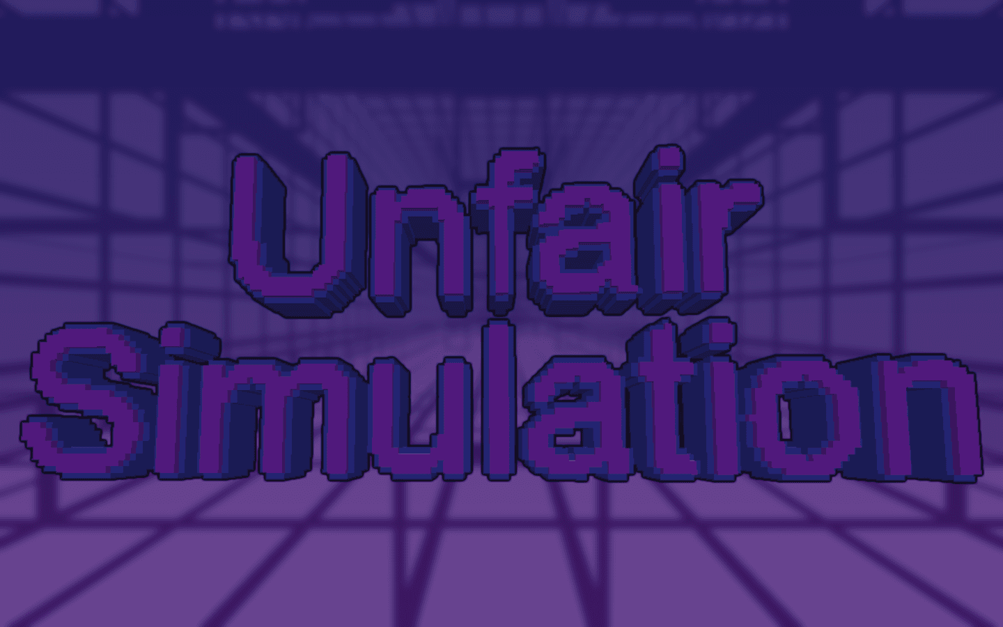 The logo for Unfair Simulation, a Minecraft map for Minecraft 1.16.3 by Eternity303 on MCCreations