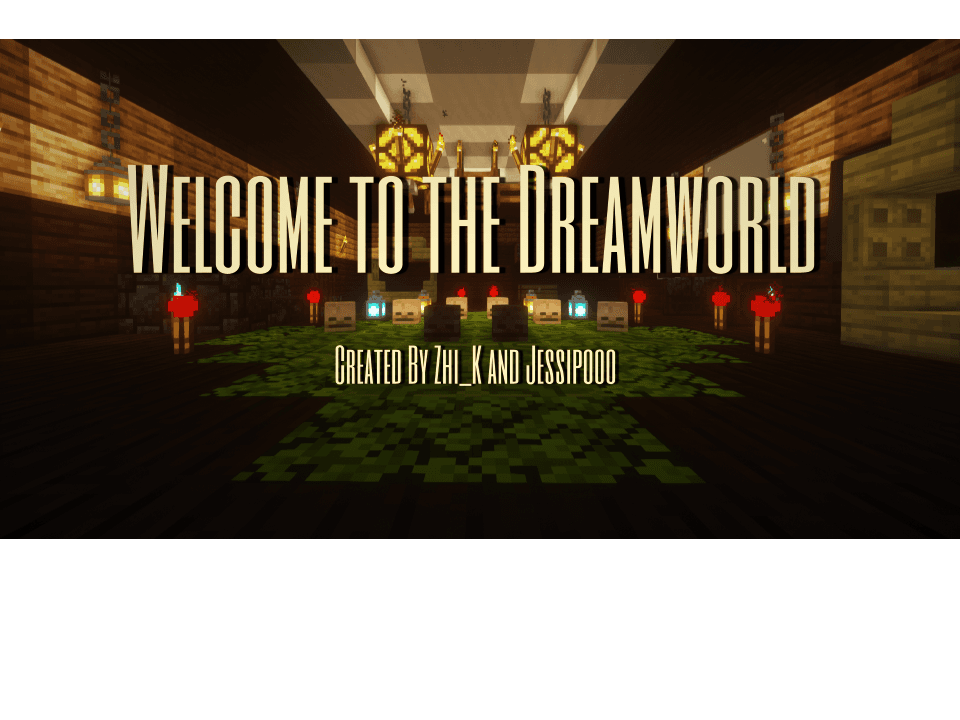 The logo for Welcome to the Dreamworld, a Minecraft map for Minecraft 1.16.1 by Zhi_K on MCCreations