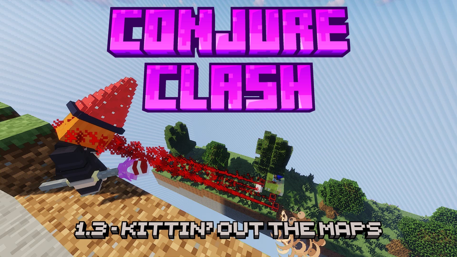 The logo for Conjure Clash, a Minecraft map for Minecraft 1.20.4 by Chromatic on MCCreations