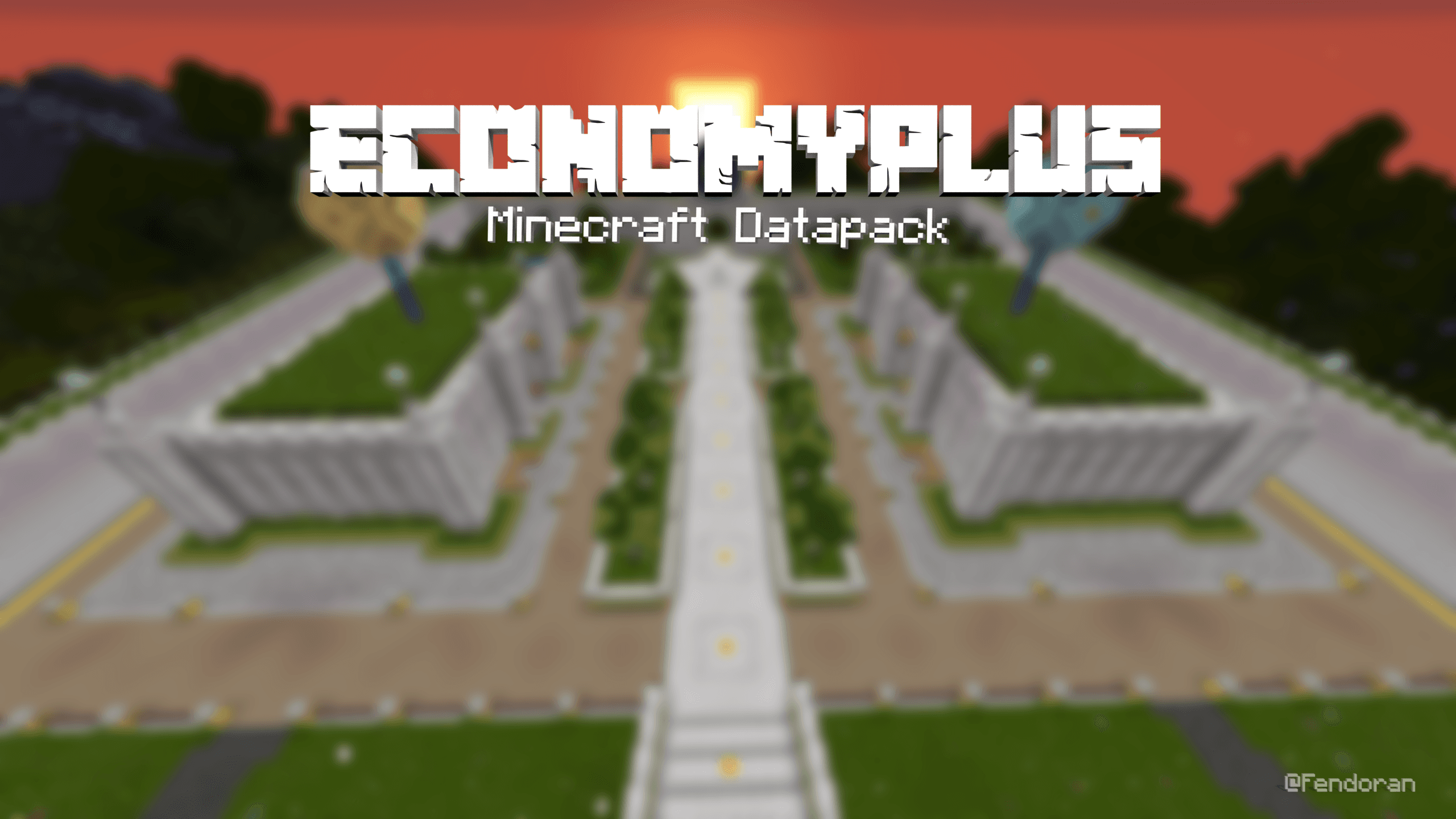 The logo for EconomyPlus v6.0, a Minecraft datapack for Minecraft 1.16+ by Fendoran on MCCreations