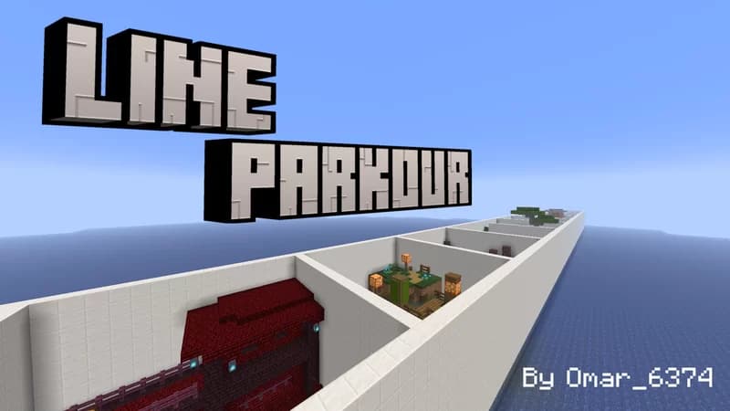 The logo for Line Parkour, a Minecraft map for Minecraft 1.21.3 by Omar_6374 on MCCreations