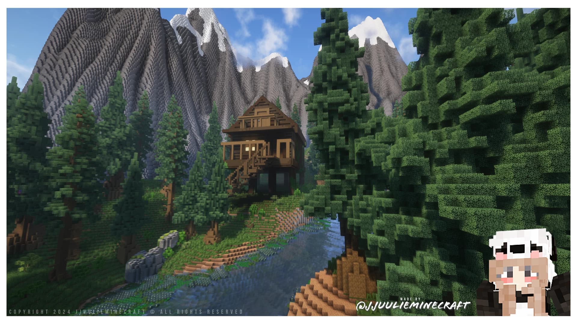 The logo for Mountain Cabin, a Minecraft map for Minecraft 1.20+ by JJuulie on MCCreations