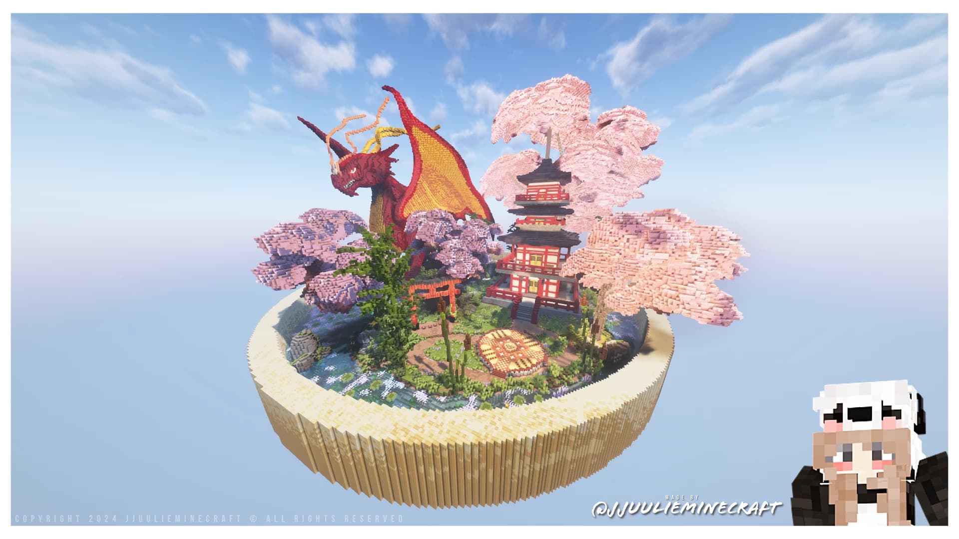 The logo for Japanese Dragon Spawn, a Minecraft map for Minecraft 1.7-1.21 by JJuulie on MCCreations