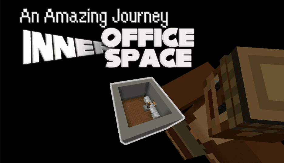The logo for An Amazing Journey: Inner Office Space, a Minecraft map for Minecraft 1.21.4 by TheZaius on MCCreations