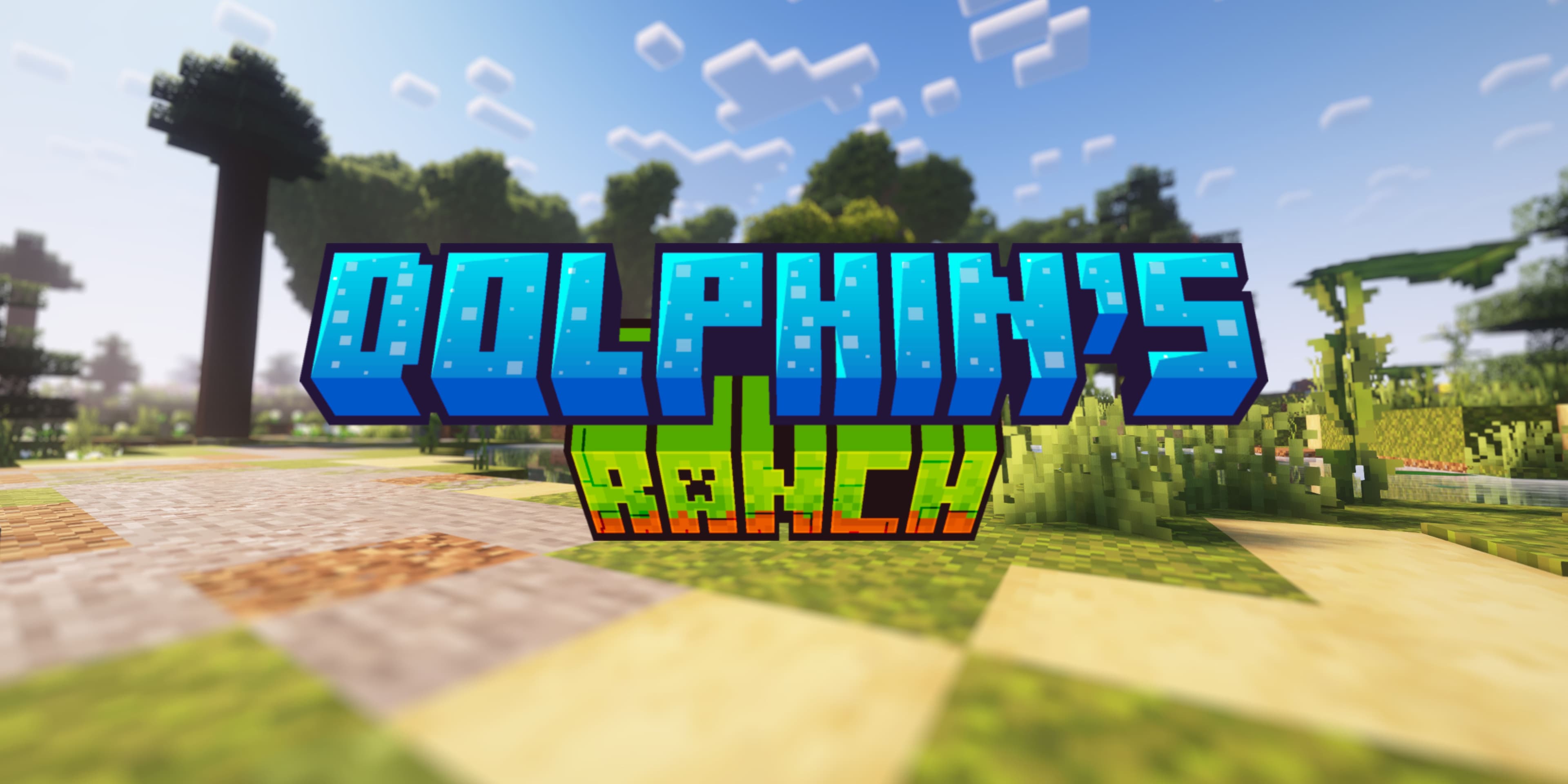 The logo for Dolphin's Ranch, a Minecraft map for Minecraft 1.21 by Dolphin Cupcake on MCCreations