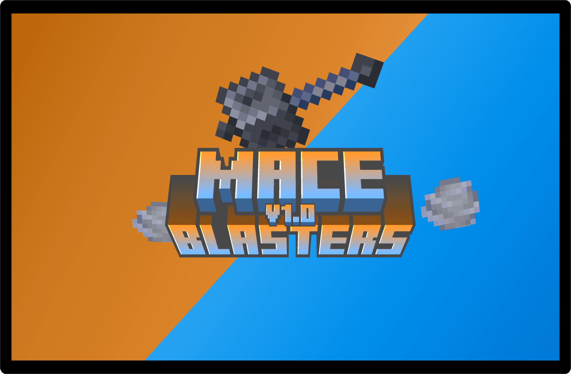 The logo for Mace Blasters, a Minecraft map for Minecraft 1.21.5-1.21.6 by The Reminiscence on MCCreations