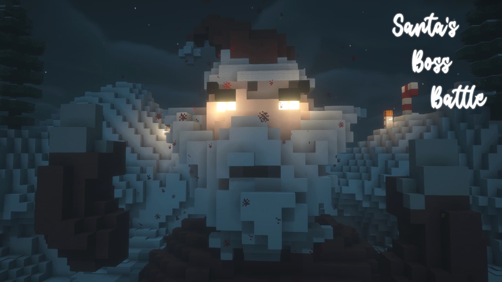 The logo for Santa Boss Battle, a Minecraft map for 1.20.1 by link2012 on MCCreations