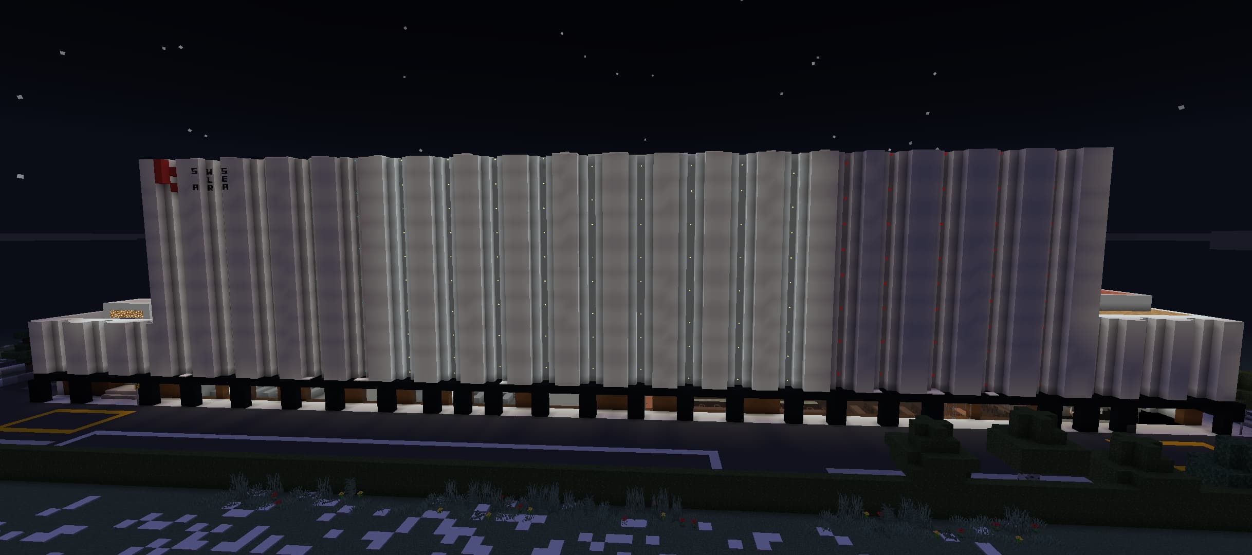 The logo for Swiss Life Arena, a Minecraft Map