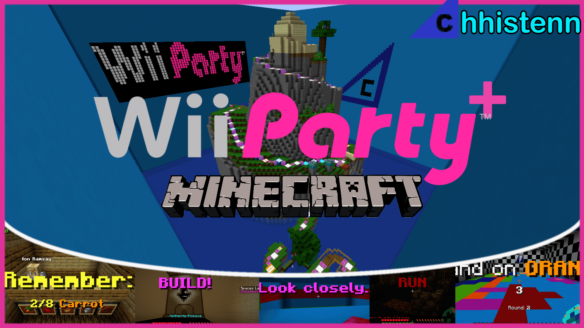 The logo for Wii Party Plus, a Minecraft map for Minecraft 1.21.3 by Chhistenn on MCCreations