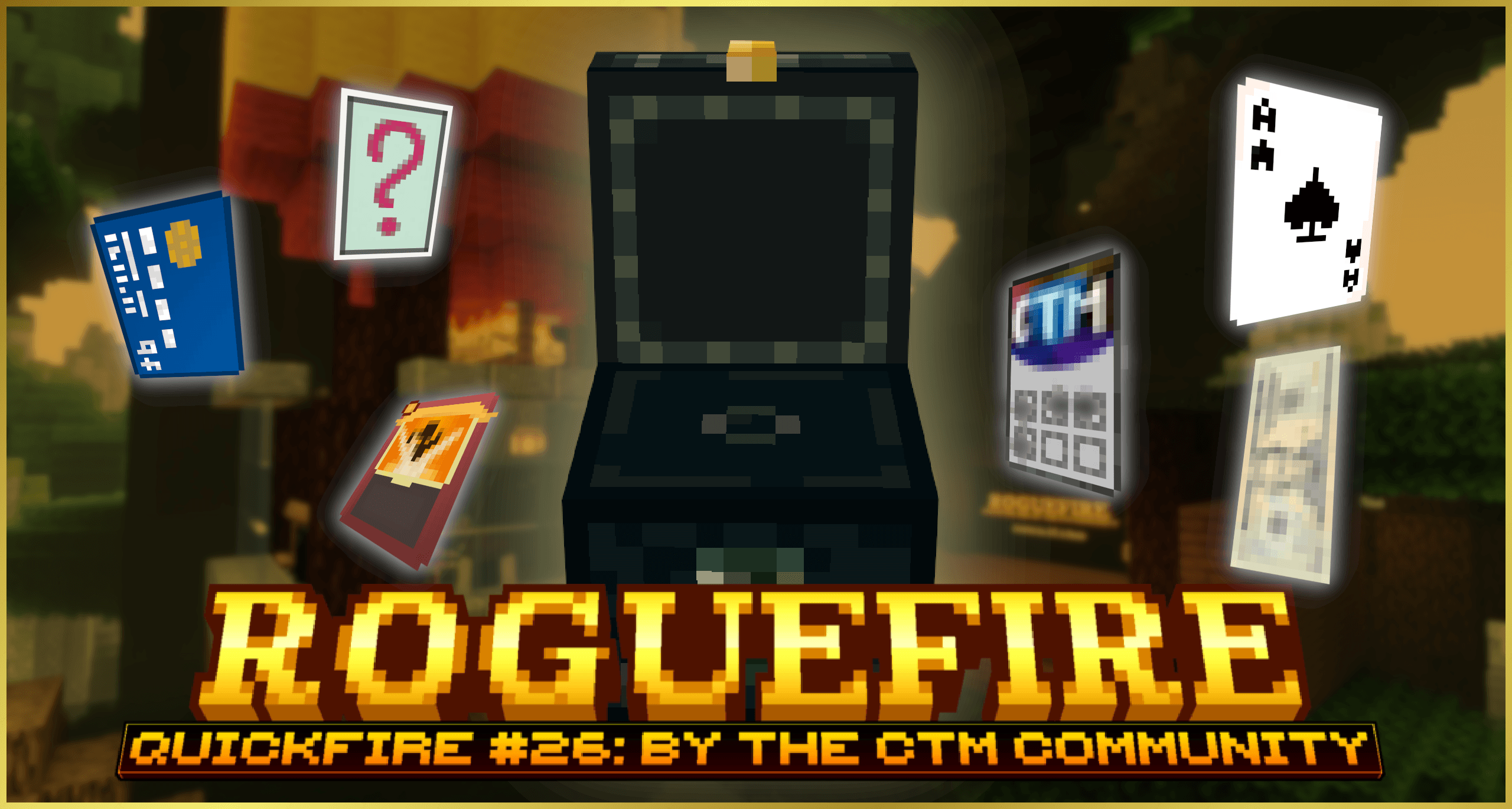 The logo for Roguefire CTM, a Minecraft map for  by KVT on MCCreations