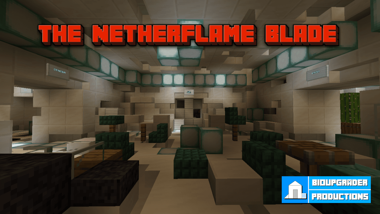 The logo for The Netherflame Blade, a Minecraft map for 1.21.4 by PsyKat777 on MCCreations