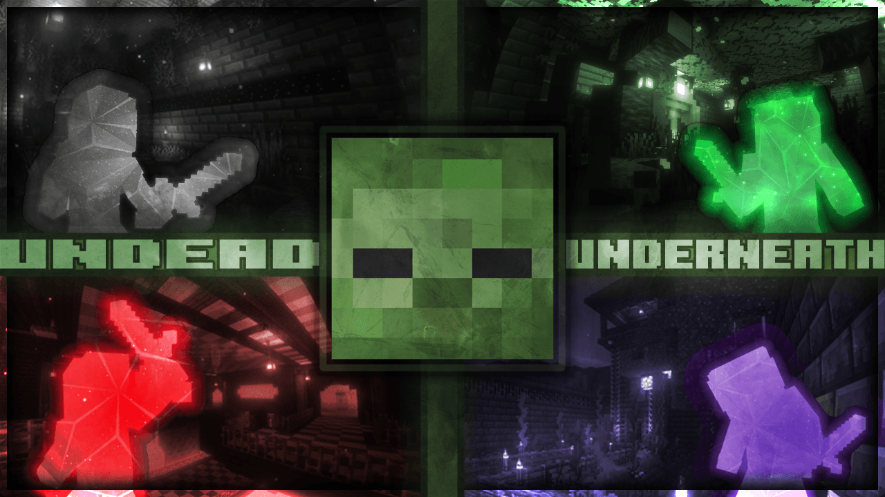 The logo for Undead Underneath: Point-Based Zombie Survival, a Minecraft map for 1.21.11 by Jondly on MCCreations