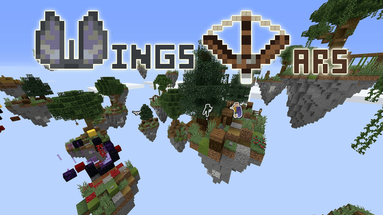 The logo for Wings Wars, a Minecraft map for Minecraft 1.20.2 by Azerus Team on MCCreations