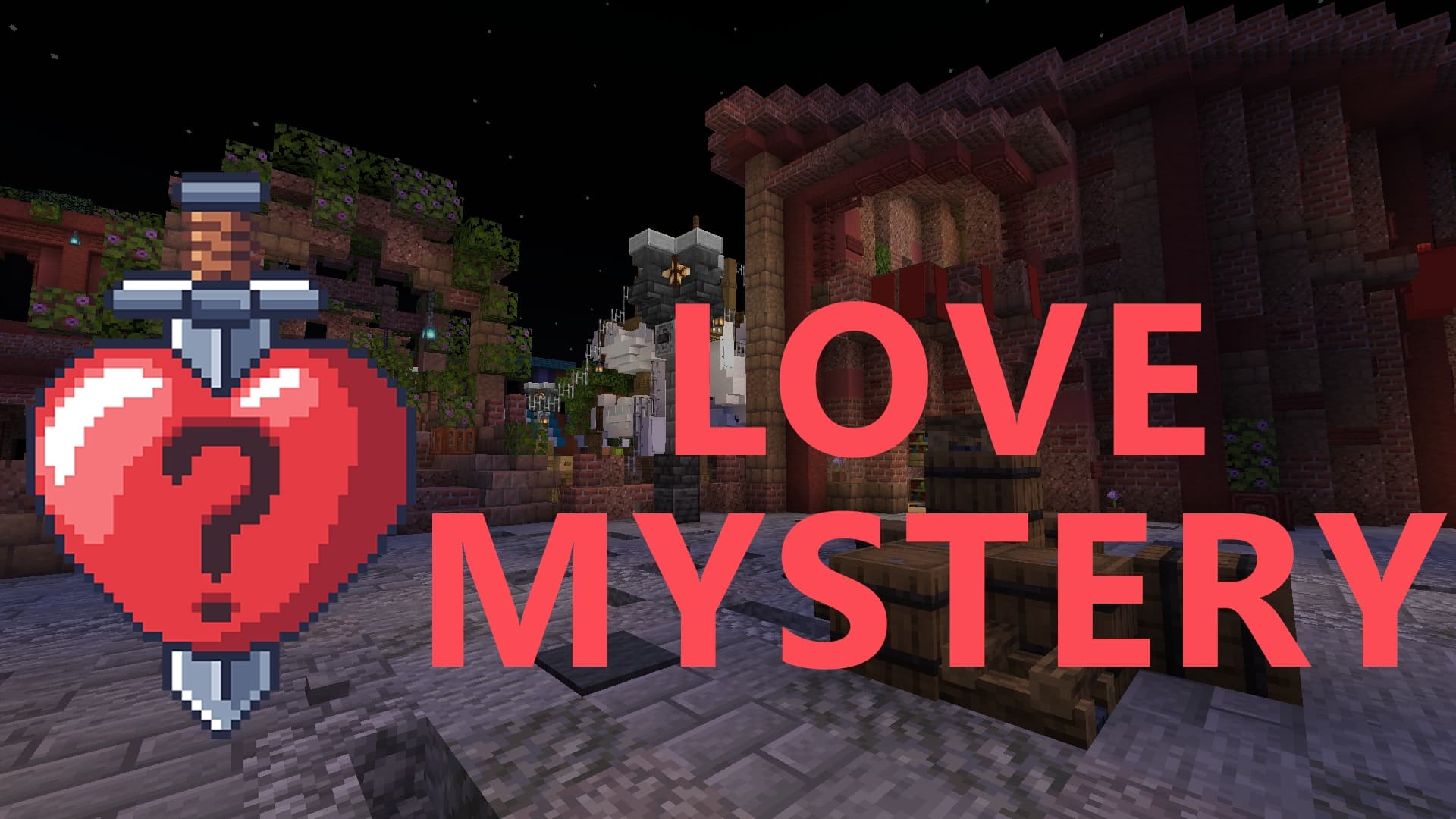 The logo for Love Mystery, a Minecraft map for Minecraft 1.20.4 by Azerus Team on MCCreations