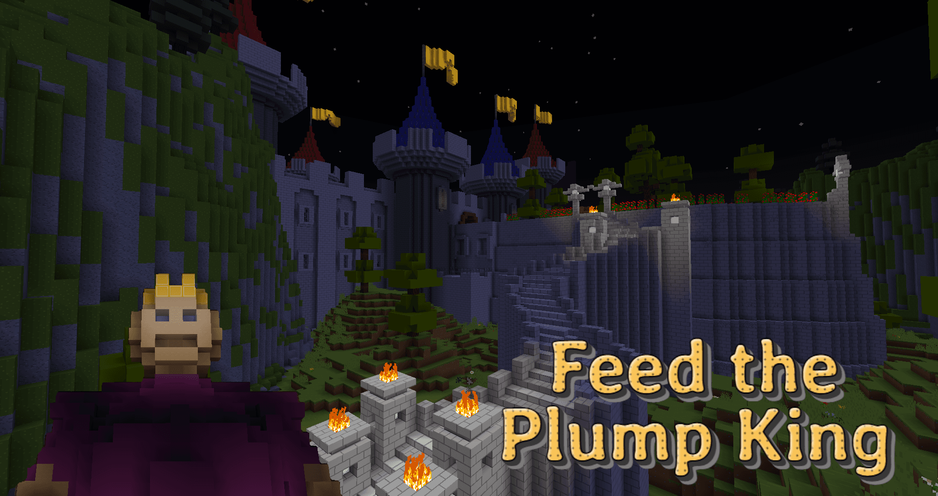 The logo for Feed The Plump King, a Minecraft map for 1.19.2 by link2012 on MCCreations