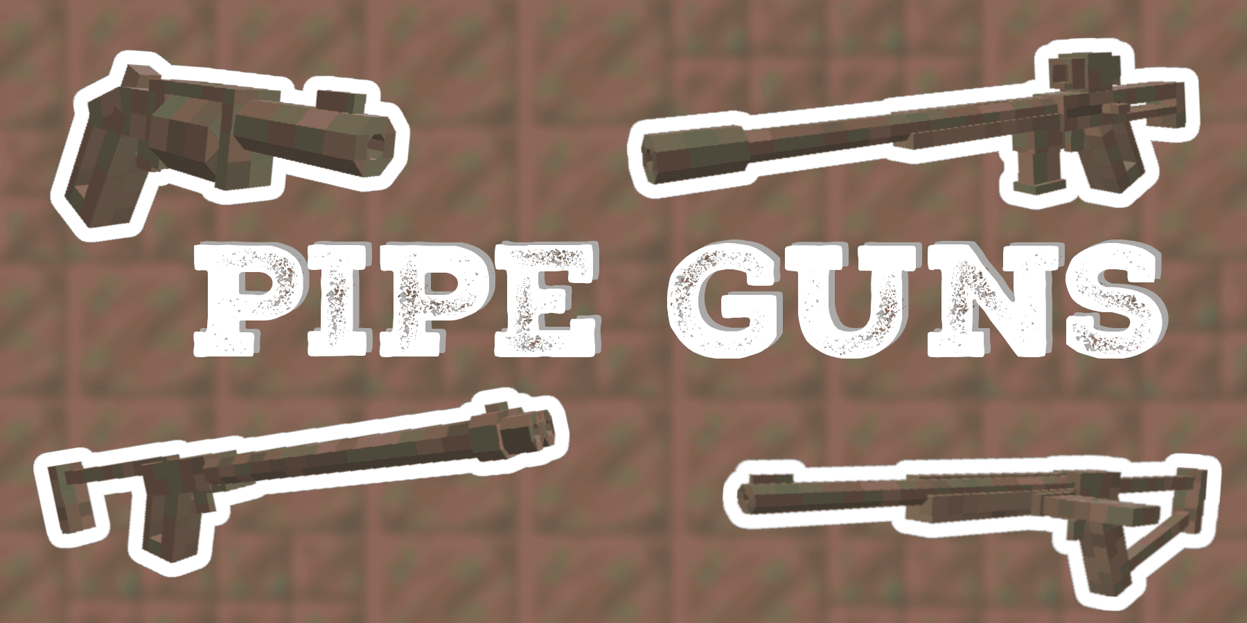 The logo for Pipe Guns, a Minecraft datapack for Minecraft 1.21.1 by Gamingbarn on MCCreations