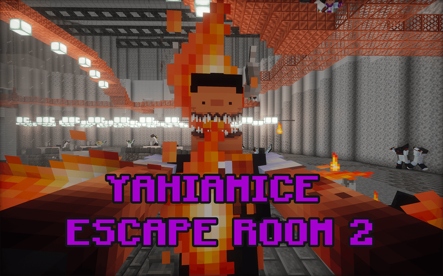 The logo for Yahiamice Escape Room 2, a Minecraft map for Minecraft 1.21-1.21.1 by OpenVoxel Studios on MCCreations