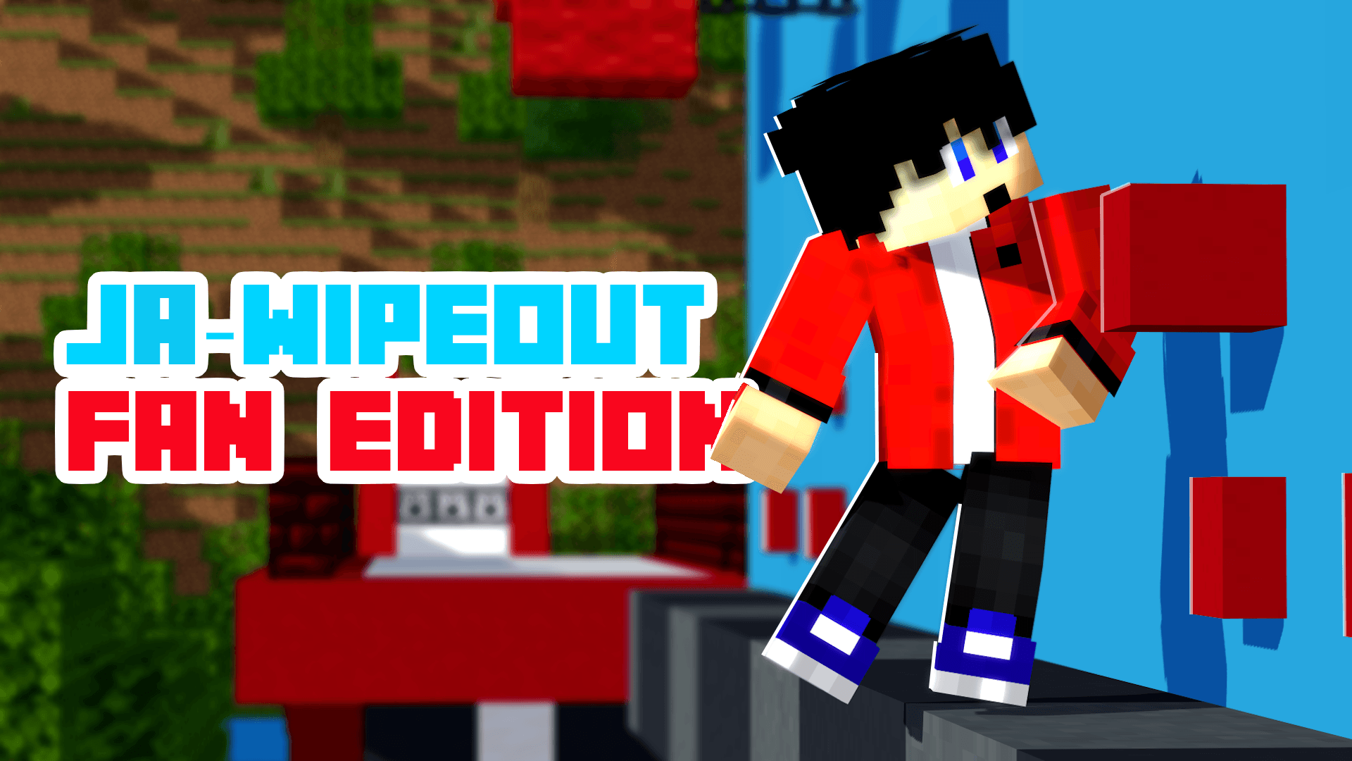 The logo for Ja-Wipeout FE, a Minecraft map for Minecraft 1.20.1 by TheHappywheels1 on MCCreations