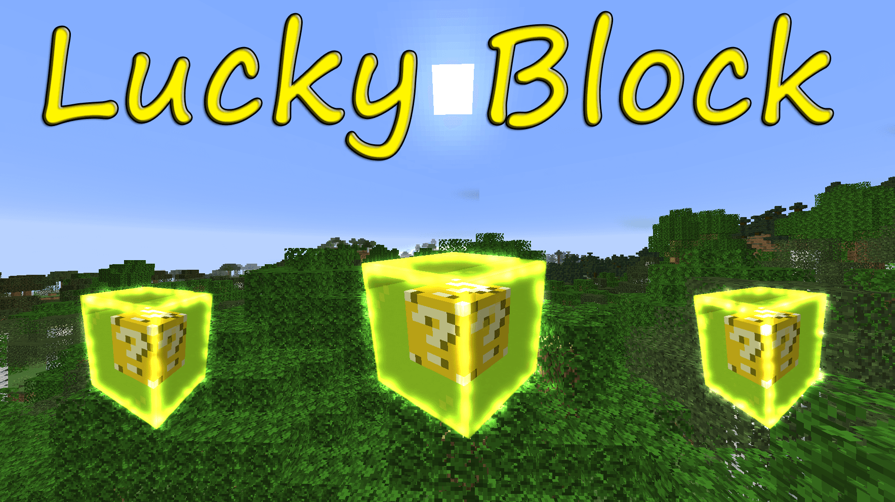 The logo for Lucky Block, a Minecraft datapack for Minecraft 1.16+ by UzairCat on MCCreations