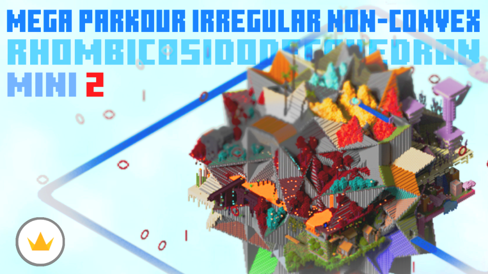 The logo for Mega Parkour Irregular Non-Convex Rhombicosidodecahedron Mini 2, a Minecraft Map for 1.20.4 by TheWorfer27