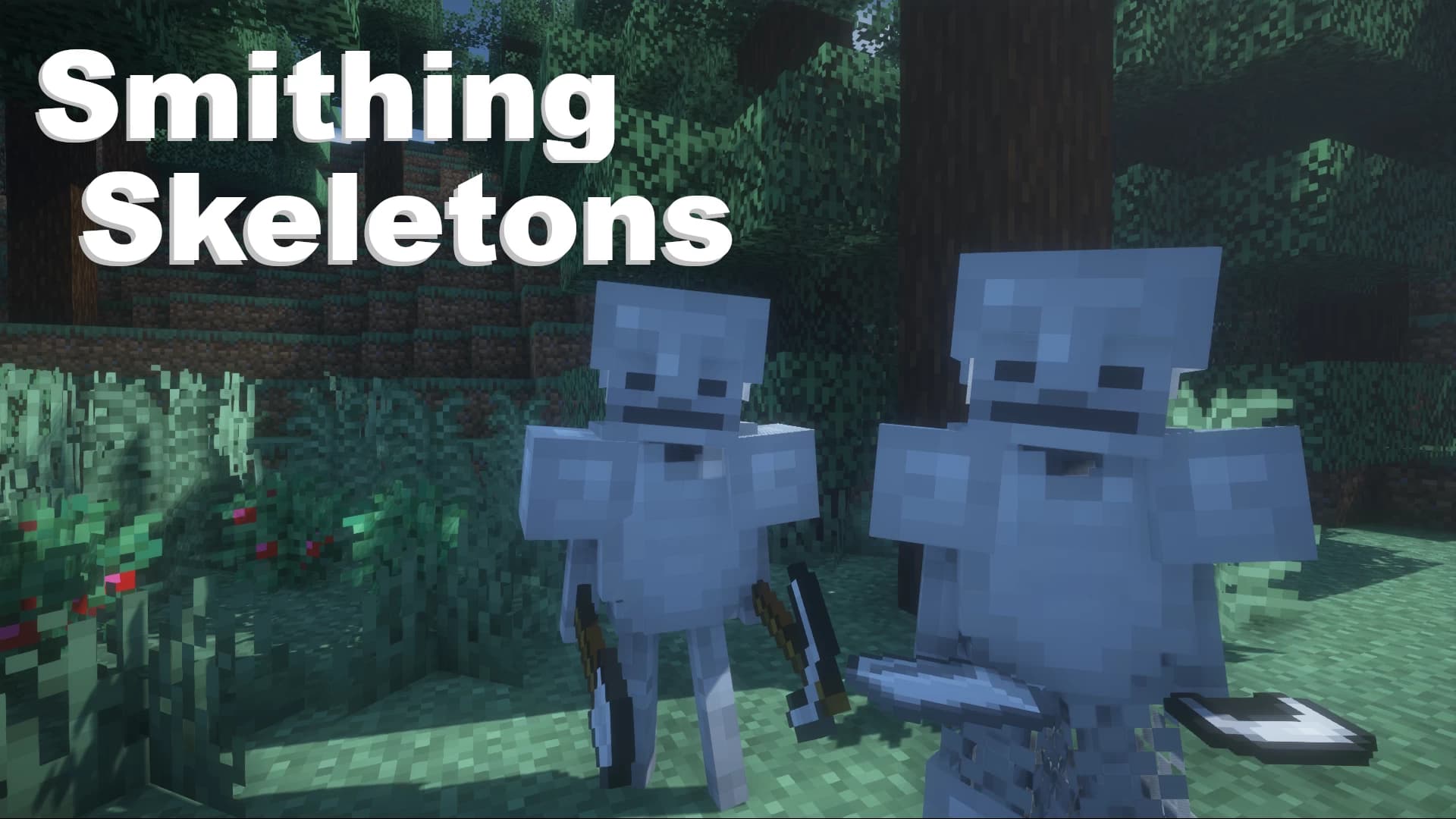 The logo for Smithing Skeletons, a Minecraft datapack for Minecraft 1.21.1 by Gamingbarn on MCCreations