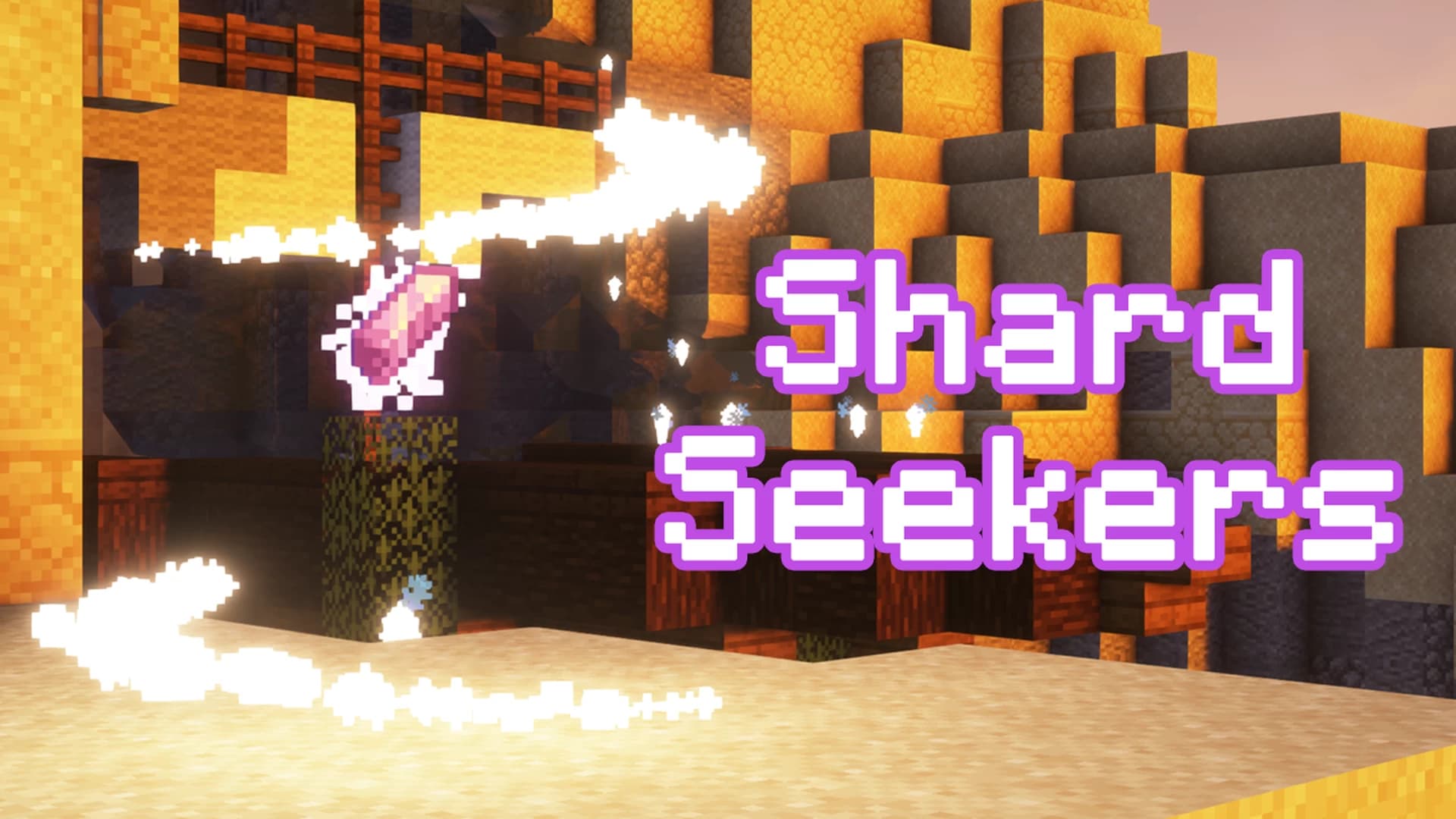 The logo for Shard Seekers, a Minecraft map for Minecraft 1.21.1 by ThePurpleZombie on MCCreations