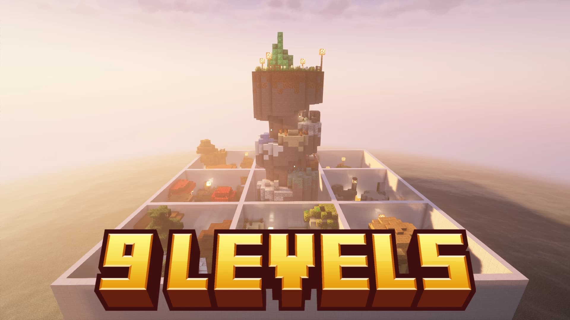 The logo for 9 Levels, a Minecraft map for Minecraft 1.20.4 by Artem on MCCreations