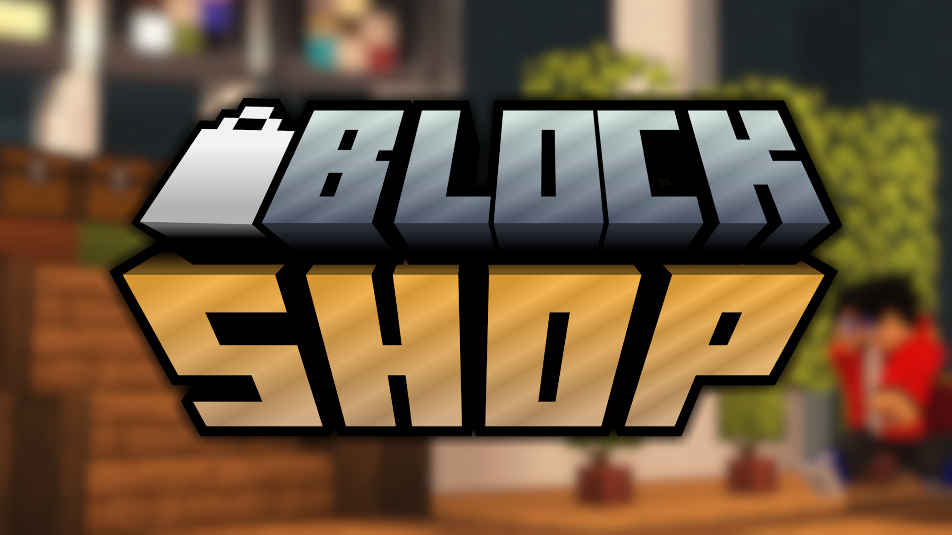 The logo for Block Shop, a Minecraft Map for 1.19.4 by TheHappywheels1