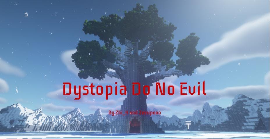 The logo for Dystopia: Do No Evil, a Minecraft Map for 1.16.5 by Zhi_K