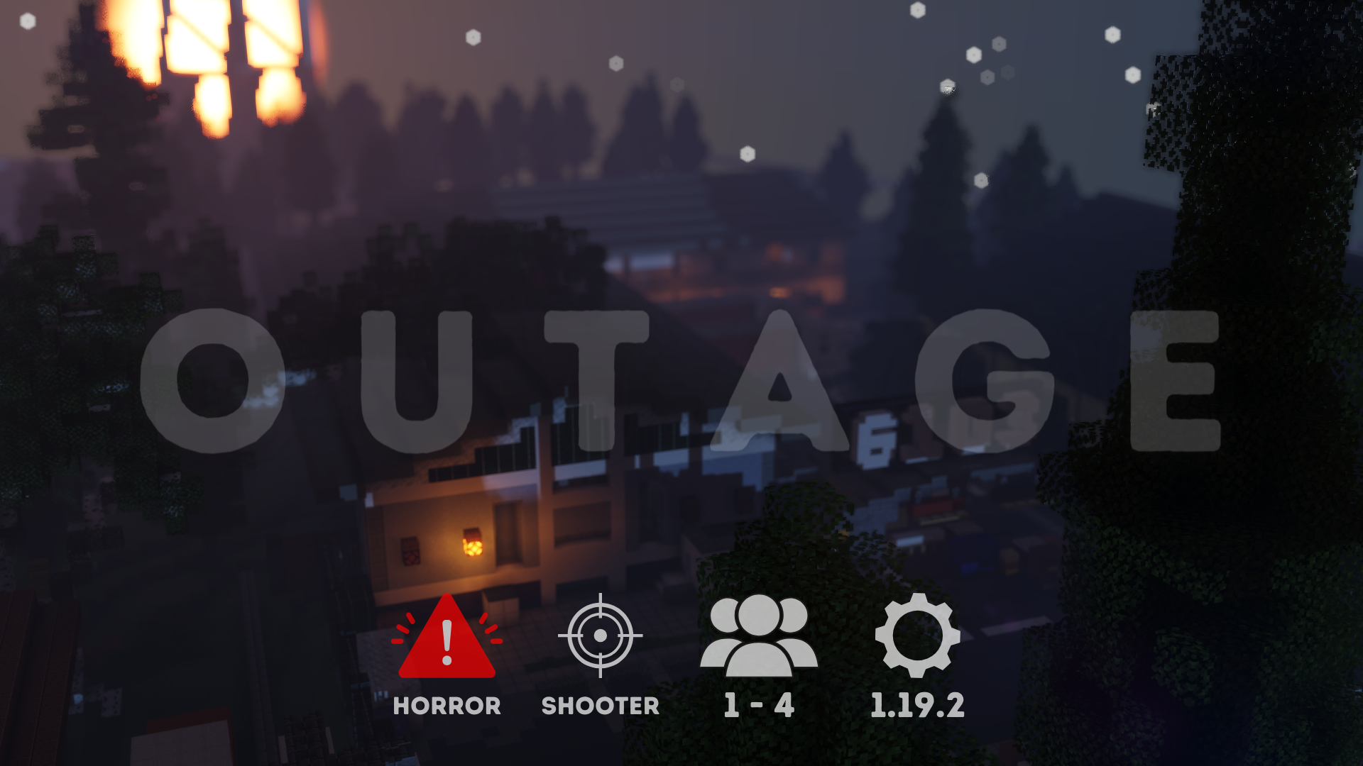 The logo for OUTAGE, a Minecraft Map for 1.19.2 by Spark Games