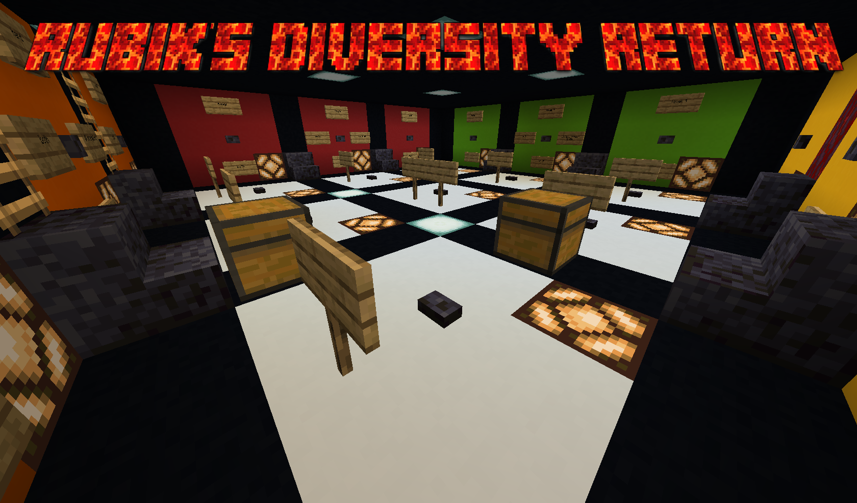 The logo for Rubik's Diversity return, a Minecraft Map for 1.19.2 by MagicJoshua