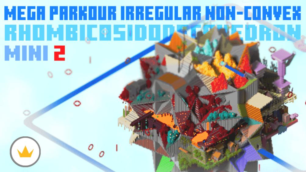 The logo for Mega Parkour Irregular Non-Convex Rhombicosidodecahedron Mini 2, a Minecraft Map