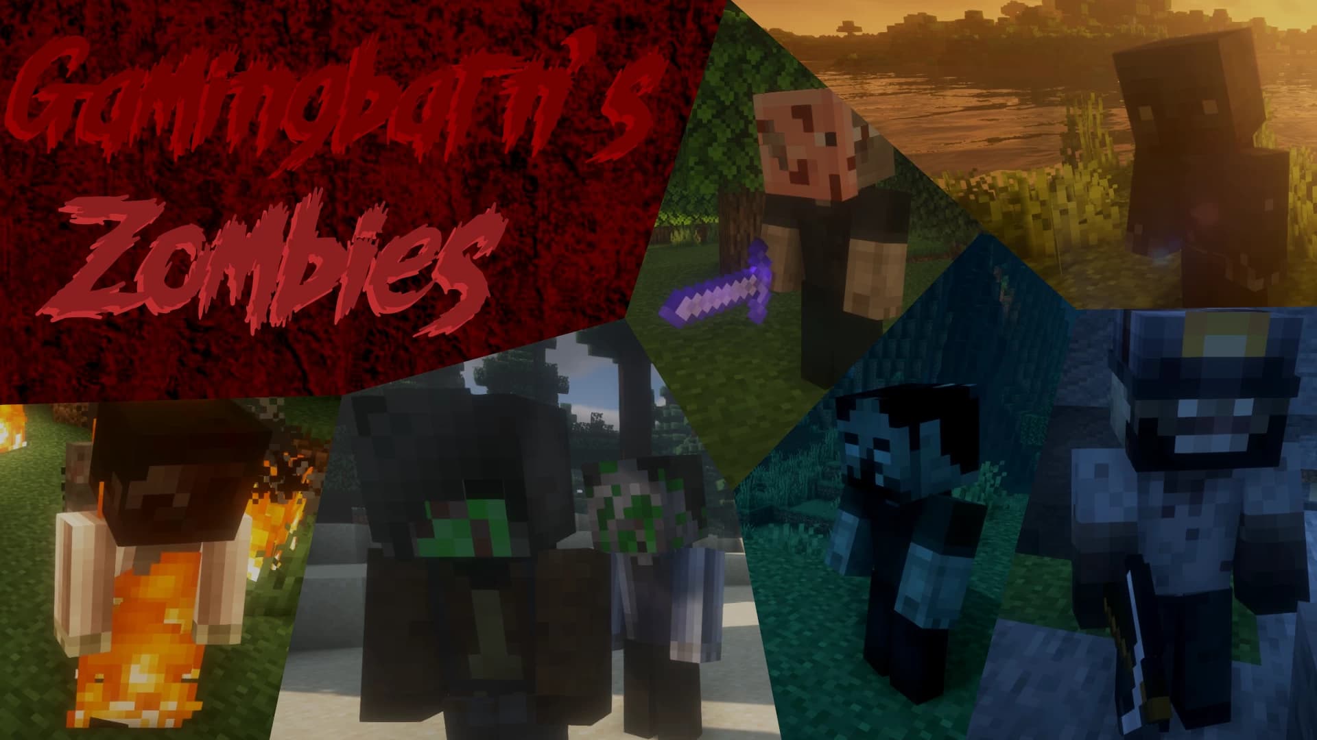Gamingbarn's Zombies的标志,Minecraft数据包