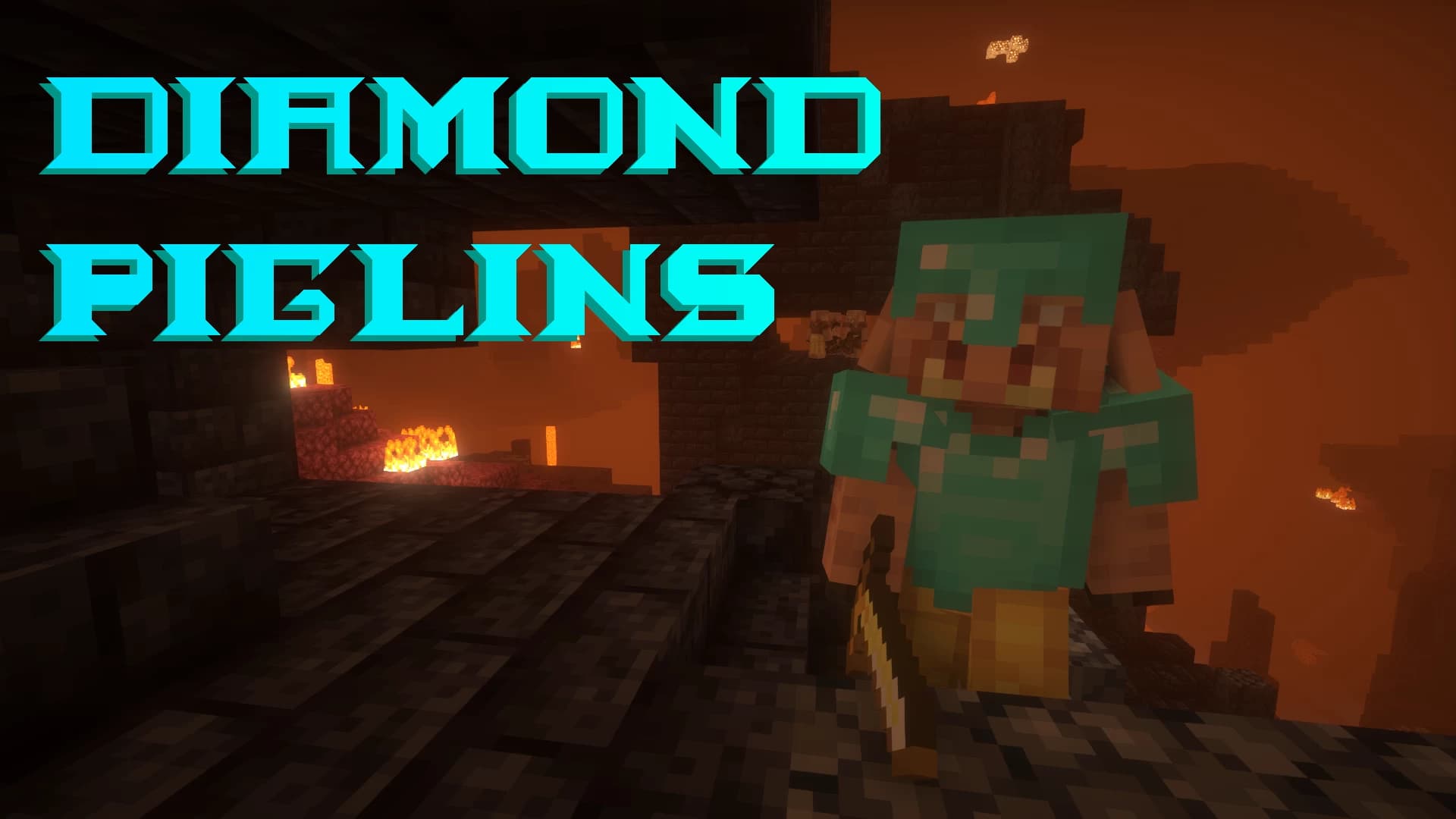 Diamond Piglins的标志,Minecraft数据包