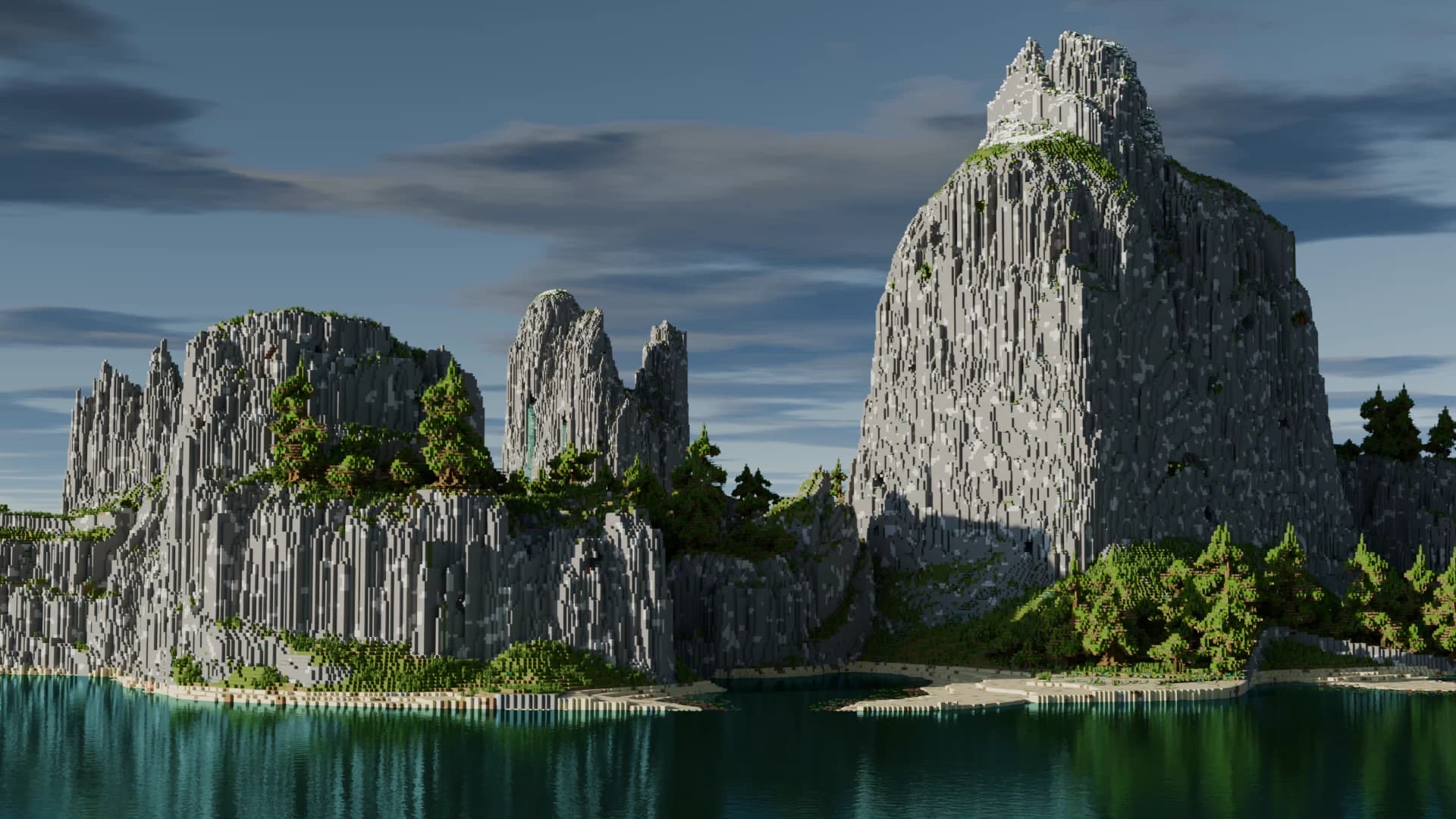 The logo for FREE - 1000x1000 Minecraft Landscape, a Minecraft Map